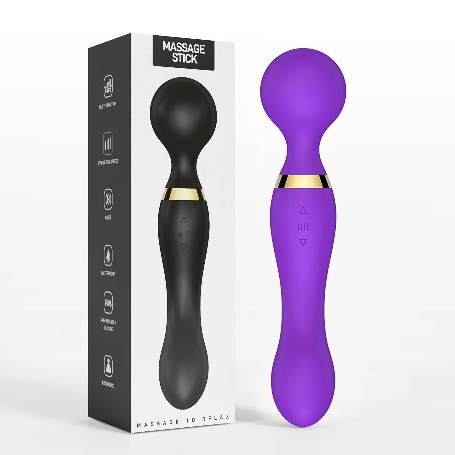 Vibrator Wand,Adult Sex Toy Wand, G Spot Dildo, Clit Vibrator, Sex Vibrators,Clitoris Stimulation,with 8 Speeds & 20 Patterns, F