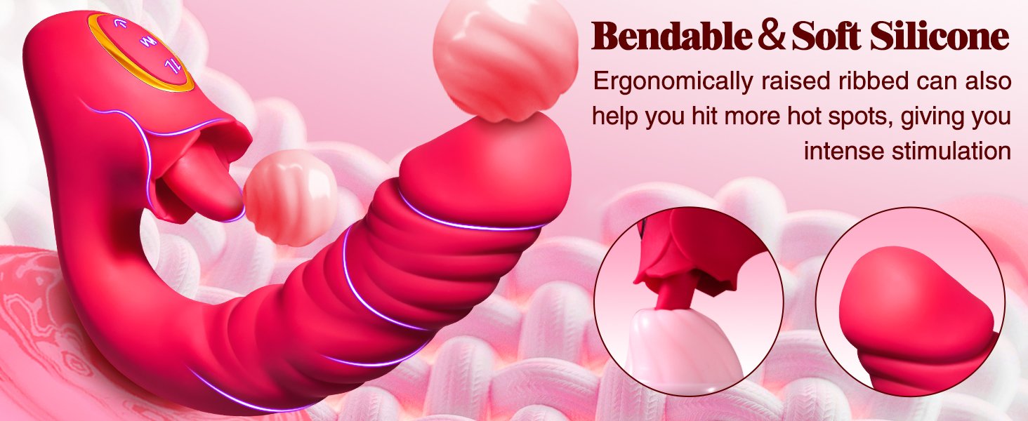 Alien Rose Tongue Retractable Vibrator