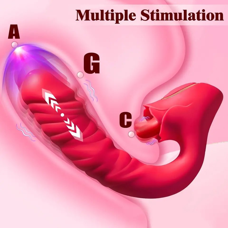 Alien Rose Tongue Retractable Vibrator