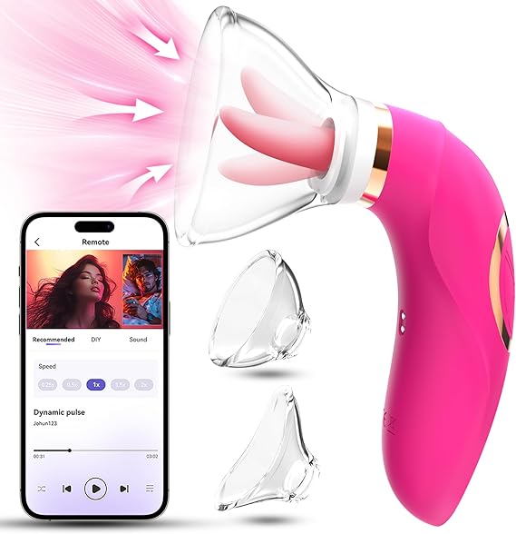 Mini Licking + Sucking Shake Sucker (Pink, Purple)