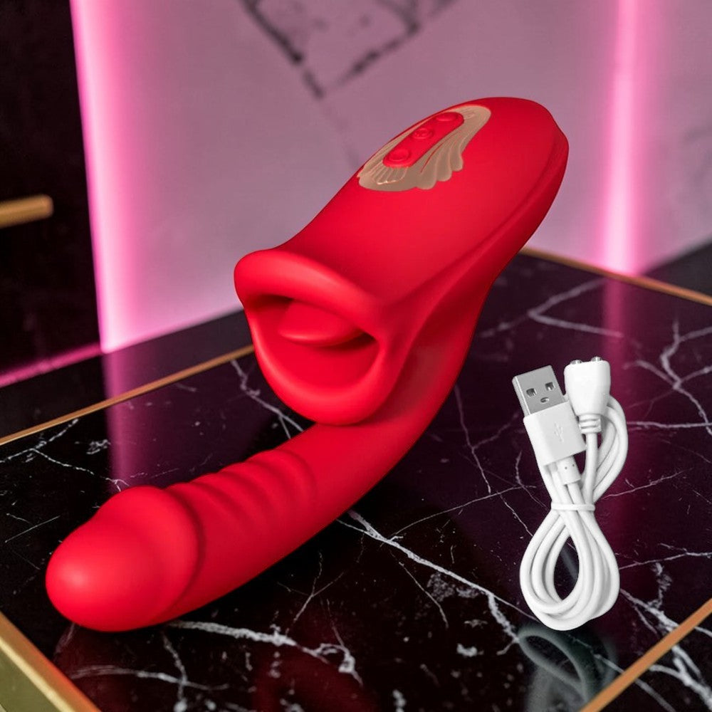Mouth Lip Biting Gspot Vibrator
