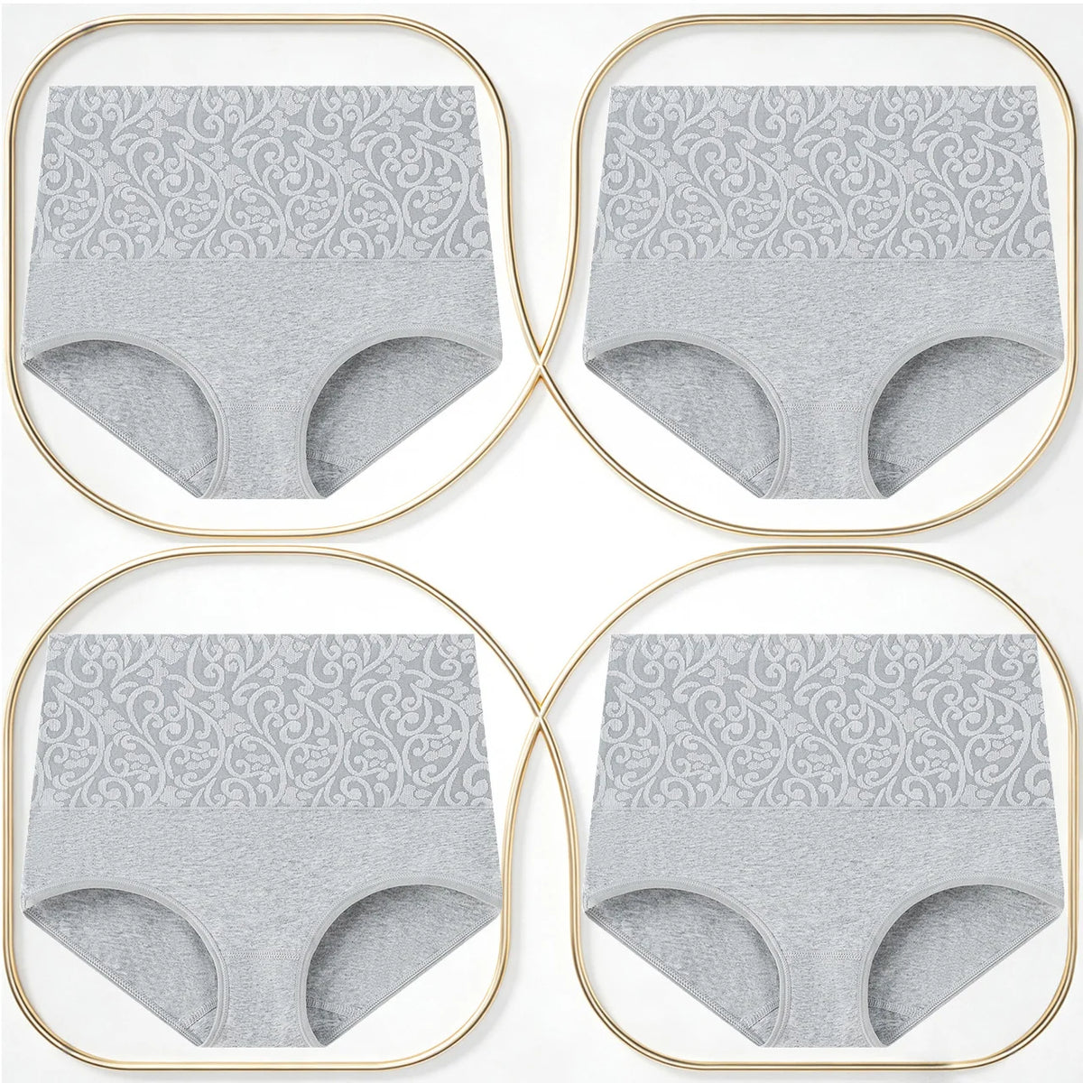 Cotton Women's Underwear for Women High Waisted Briefs Soft Ladies Panties Full Coverage Woman Underpants Lingeries Femme 4 Pack