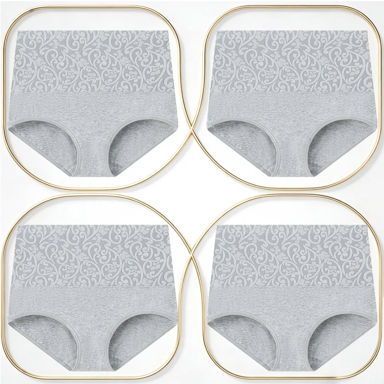 Cotton Women's Underwear for Women High Waisted Briefs Soft Ladies Panties Full Coverage Woman Underpants Lingeries Femme 4 Pack