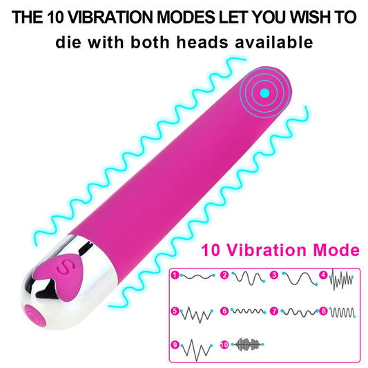 10 Speed Mini Bullet Vibrator for Women Rechargeable Wireless Vibrating Anal Bullet Clitoral Stimulator Dildo for Adult Sex Toys