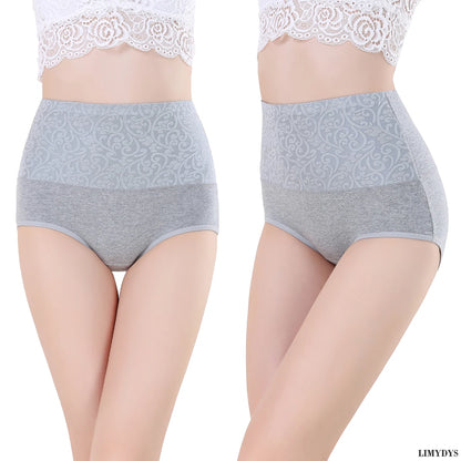 Cotton Women's Underwear for Women High Waisted Briefs Soft Ladies Panties Full Coverage Woman Underpants Lingeries Femme 4 Pack