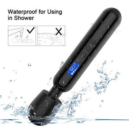 Multi-Functional Waterproof Silicone Massage Stick Vibrator for Women with LCD Display 10 Frequencies 4 Speeds Adult Sexy Toy