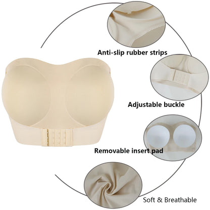 XL-4XL Women's Sexy Push-up Bra Wireless Lingeries Breathable Non-slip Bra with Removable Straps Push Up Breast Plus Size 2025