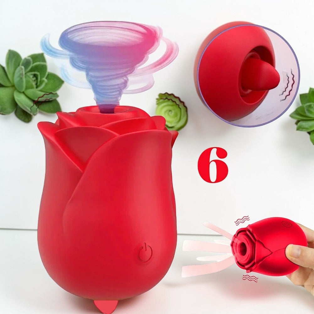 Rends Rose Vibrator (Red, Black)