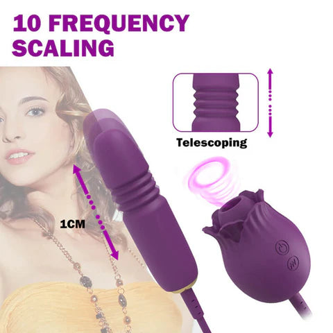 Rose Suit Sucking 3 in 1 Vibrator